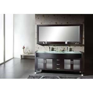  Virtu UM  3073 71 GlassTop Double Vanity W/ Mirror: Home 