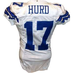  Sam Hurd #17 Cowboys at Eagles 11 08 2009 Game Used White 