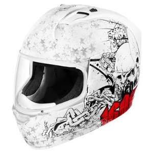    Icon Alliance Motorcycle Helmet   Torrent White Small: Automotive