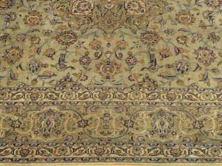 10x15 Beautiful Handmade Antique Persian Royal Kashan Wool Rug. Great 