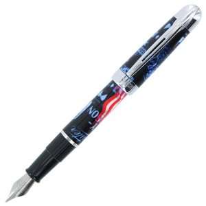   Free Wheel Flags Medium Point Fountain Pen   37204: Office Products