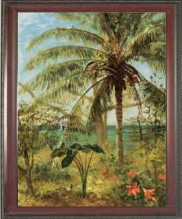 Palm Tree Nassau 1892 BIERSTADT Master Canvas Replica  