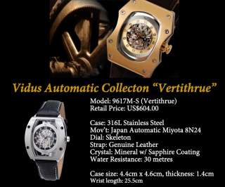 Vidus Skeleton Automatic Watch 9617M S (Orignal:$604)  