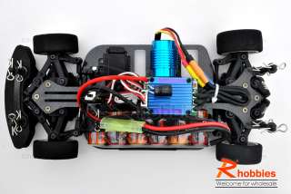 18 4WD RC Carbon Fiber Chassis On Road BELT DRIVE Car  