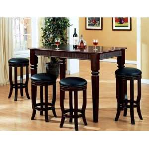  3pc Builtmore Collection Solid Wood Pub/Bar Table w/2 Stools Set 