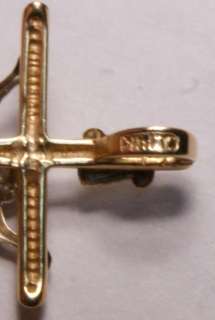 Vintage 14K Solid Gold INRI Crucifix 3D Pendant Cross  