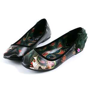 Iron Fist Shoes   Vanity Fair Peacock Feather Gypsy Girl Flats  