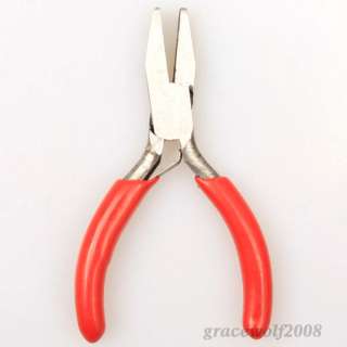 1pc 78mm Mini Red Steel Chain Nose Pliers Beading Jewelry Making Tool 