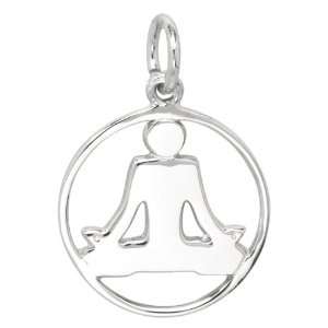 Sterling Silver YOGA POSITION Charm: Jewelry