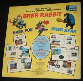 BRER Rabbit, DISNEYLAND Record 1970   Uncle REMUS  