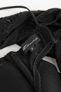 ZINAS Black Bustier Top Front Lace Back Hook Closure Size 2 Bra 32A 