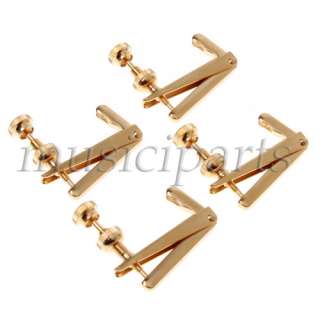 Set of 4 brass Violin String Fine Adjuster Tuners Golden 3/4 4/4 