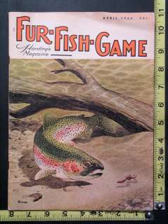 Vintage April 1966 Fur Fish Game Hardings Magazine Hunting   Fishing 