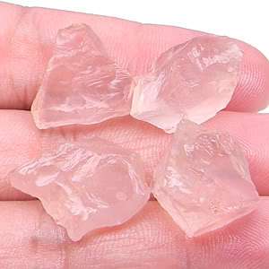 75.40CT/4pcs.ROSE PINK 100% NATURAL QUARTZ BRAZIL ROUGH  