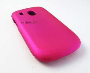 PINK RUBBERIZED HARD SHELL SNAP ON COVER CASE FOR LG 500G PHONE 