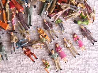 130 pcs O scale 1:48 Painted Figures People Passenger F  