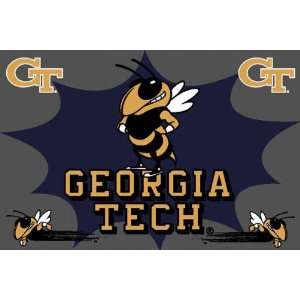  Georgia Tech Yellow Jackets 4 x 6 Area Rug: Sports 