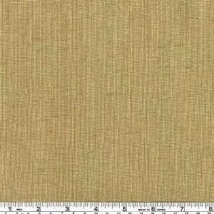    Wide Linen/Cotton Crossweave Blend Brown/Yellow Fabric By The Yard