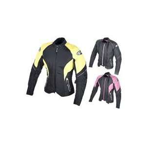   Rocket Luna 2.0 Ladies Textile Jacket Large Yellow/ Black Automotive