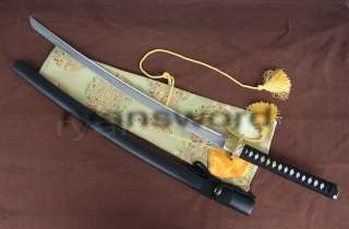 40.6Handmade Japanese Katana Gold Dragon Tsuba Sword Very Sharp Blade 