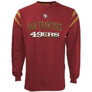 San Francisco 49ers Maroon End Line Long Sleeve T shirt  
