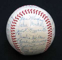   the baseball is quite nice and the autographs generally rate an 8 10
