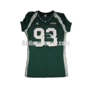  Green No. 93 Game Used Tulane Russell Football Jersey 