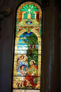 100 year old Stained Glass Window, Tiffany style, #10  