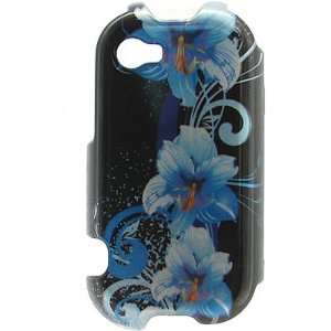  Crystal Hard Shield Faceplate With Blue Flowers Design 