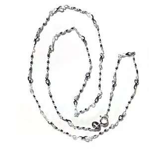  Twisted Bar Chain Silver Necklace Jewelry