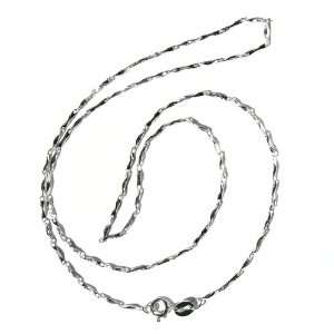  Bone Link Chain Silver Necklace Jewelry