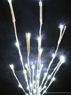 White Battery Powered LED Branch for Weddings and Parties  