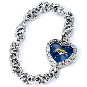  Ladies NFL San Diego Chargers Heart Watch: Jewelry