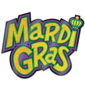  Glittered Mardi Gras Sign: Toys & Games