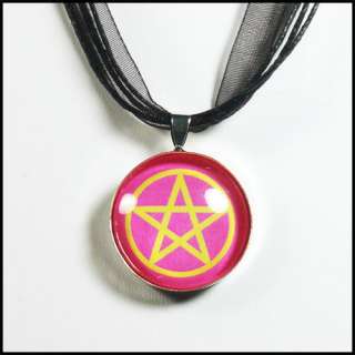 PINK PENTAGRAM pendant necklace MY FIRST PENTACLE TEEN WITCH My 