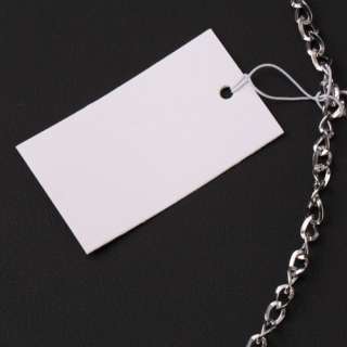 New 100 pcs White Paper String Jewelry Bracelet Bagle Showcase Label 