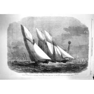  1862 SCHOONER RACE YACHTS LEONORA SHARK GALATEA