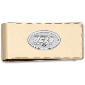   NFL Gold Plated Logo Money Clip Team: New York Jets: Sports & Outdoors