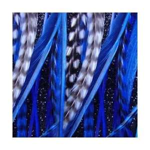  Feather Angel Blue Feather Hair Extensions (4 Pack 