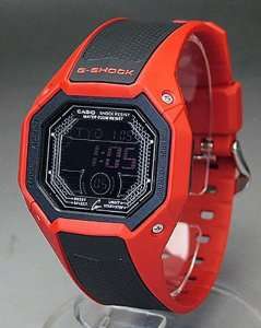  Casio G Shock Polygon Tough Ultra Thin Red Mens Watch G056 4V: Casio