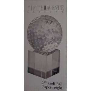  Fifth Avenue Crystal Golf Ball Paperweight: Office 