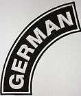 GERMAN,GERMANY,DEUTSCHLAND,BERLIN,MOTORCYCLE, BIKER ROCKER PATCH 11X3