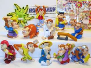 KINDER SURPRISE SHIM BANZAI KUNG FU APE MONKEY COMPLETE SET NEW +1 