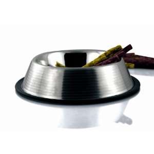   Steel Non Skid/Non Tip Pet Bowl with Ridges, 6 Cup