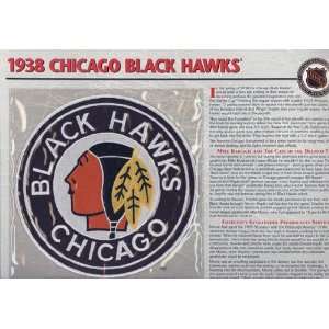   Black Hawks Official Patch on Team History Card: Sports & Outdoors