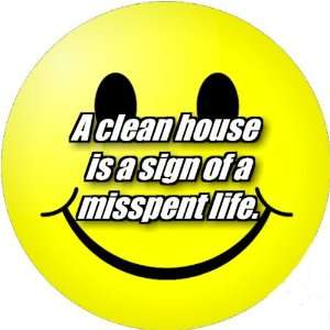   25 inch Large Round Badge Style Round Fridge Magnet Smiley Clean House