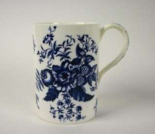 Antique blue & white English Porcelain Tankard Mug  