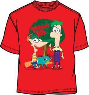 Phineas And Ferb Tshirt Picture Perfect Youth Sizes Red P0051Ys Small 