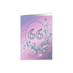  66th Birthday card with diamond stars look Card: Toys 