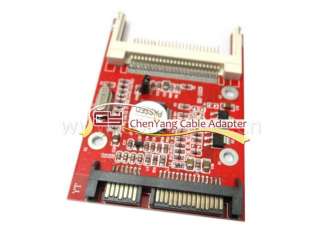 CF Compact Flash Type I II Merory Card to 2.5 SATA 7+15 22Pin 